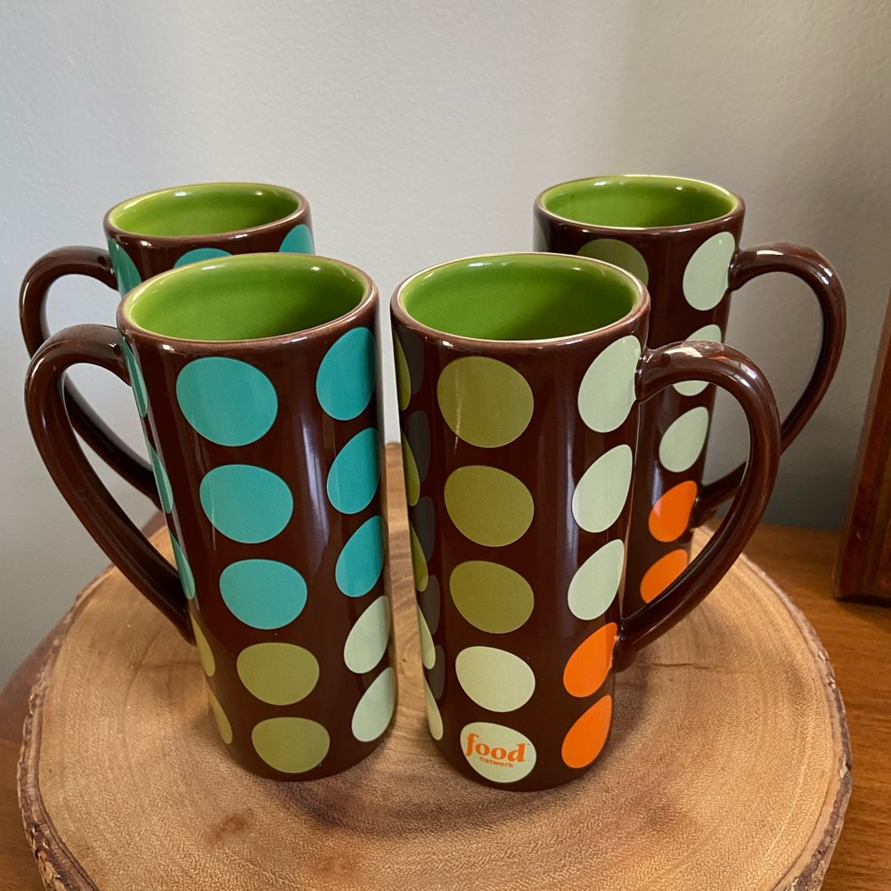 Food Network Polka Dot Mugs (4)